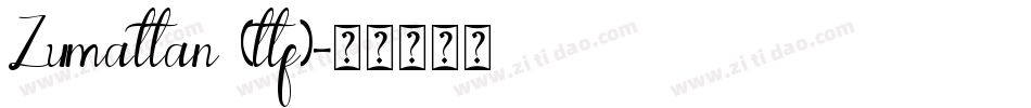 Zumattan (ttf)字体转换